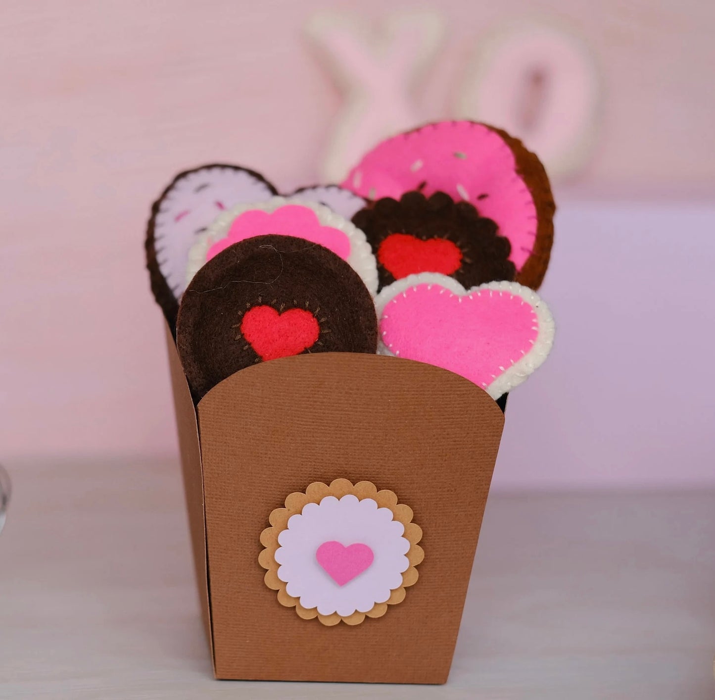 Felt Cookies and Doughnut set for Valentine's Day- Pretend play, Sensory play, Soft Kids Toys, Kids Gift, Small Kids Toys